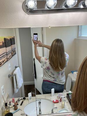 Awesome back of hair cut and color!