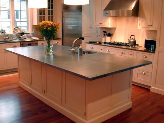 Brooks Custom Zinc Countertop