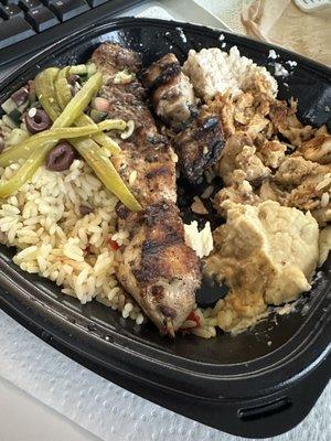 Chicken Kabob Plate