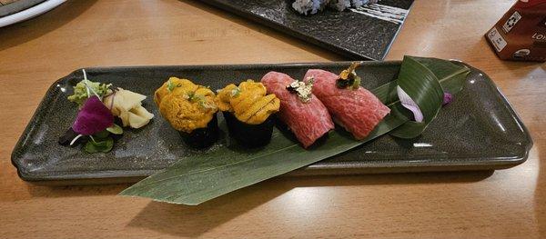 Sea urchin and bluefin toro belly