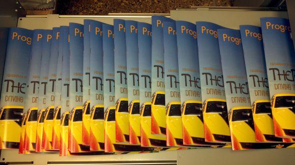 Program booklets coming off the press