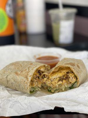 Chorizo breakfast burrito