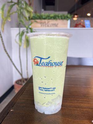 Frozen matcha with lychee