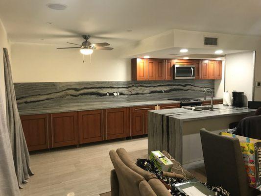 This is my kitchen after. Still needs paint, but WOW!