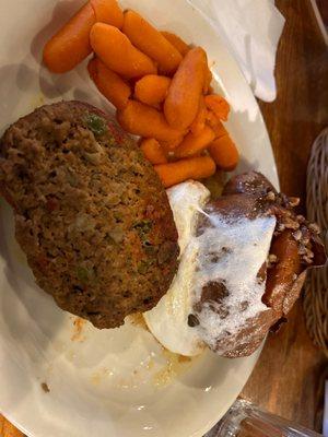 Meatloaf, Loaded Baked Sweet Potato