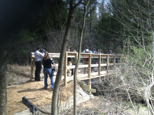 New bridge on trail constructed as a BoyScout Eagle Project