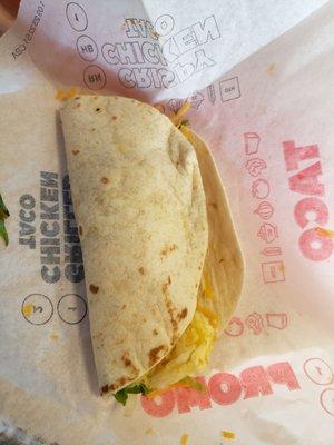 Value beef taco. Nice and hot with the soft shell being soft.