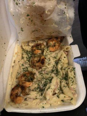 Chicken and Shrimp Alfredo