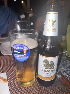 Some Thai beer on the menu