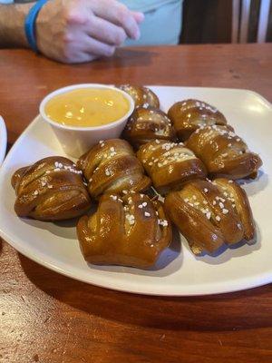 Pretzel bites with beer cheese