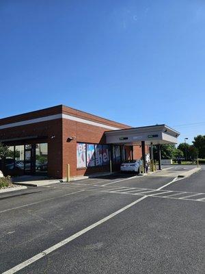 The drive-through of the Freedom First Credit Union Crossroads branch.