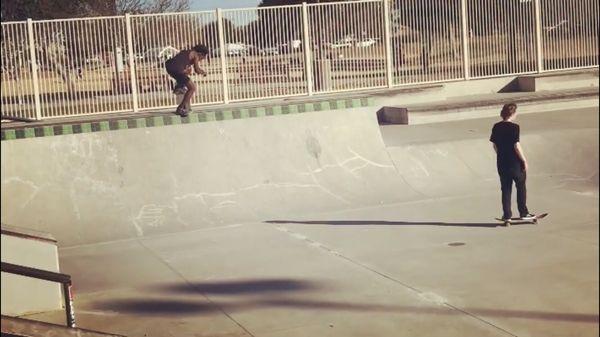 Eric Aubrei Doing A Blunt Pull in On The Quarter Pipe