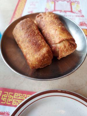 Egg rolls - hot mustard sauce and sweet & sour sauce was so good