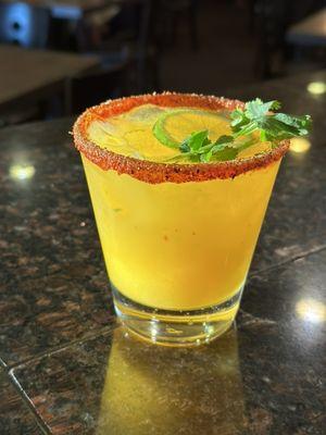 Refreshing Mango Cilantro Margarita come in and try it