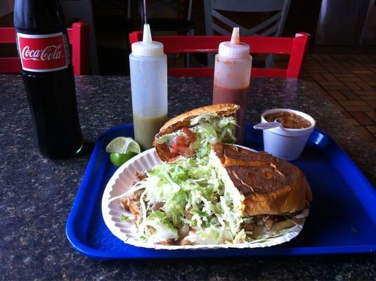 Torta de pollo with Mex coke.