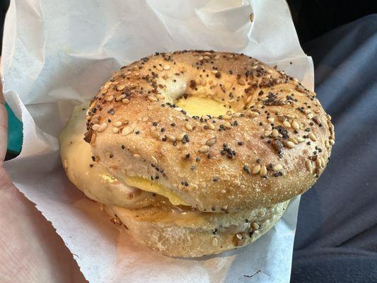 Everything bagel sandwich