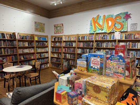 Kids section in The Open Book Store.