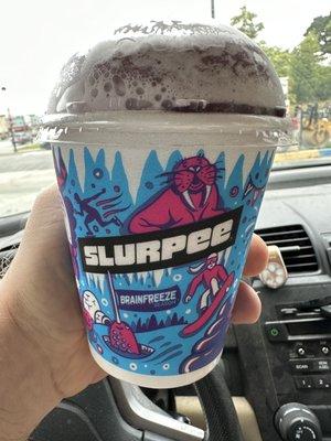 Had been running errands & stopped in to get a small Slurpee , flavor DragonFruit ! It was Yummy!