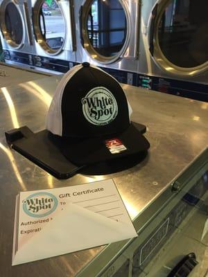 Whit Spot swag! Hats, gift cards, bags and more...