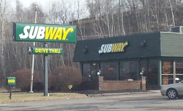 Can't miss this Subway right on the highway!