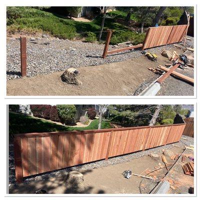 New fence installation