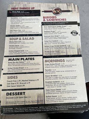 Menu front