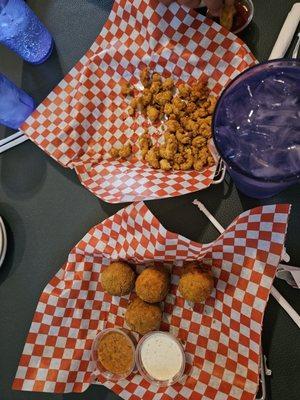 Boudin balls and crawfish bites