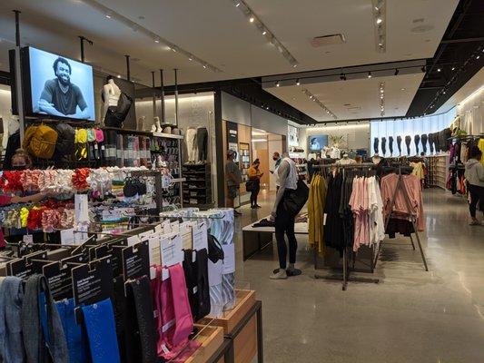 Inside lululemon's new Durham space at suite 835 at The Streets of Southpoint. They opened in this space September 1, 2021.