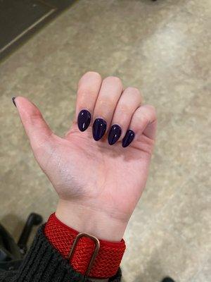 Dark purple, acrylic, gel polish