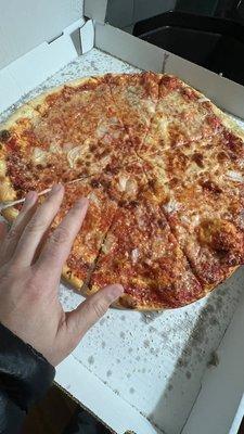 The pizzas are huge, inexpensive, and perfect.