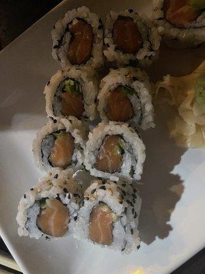 Salmon rolls was tasty