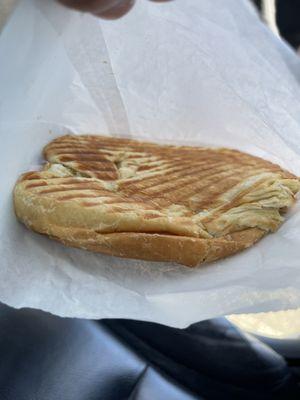 Croissant on the panini grill