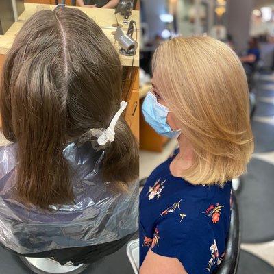 Beautiful color change. Ask for Veronica.