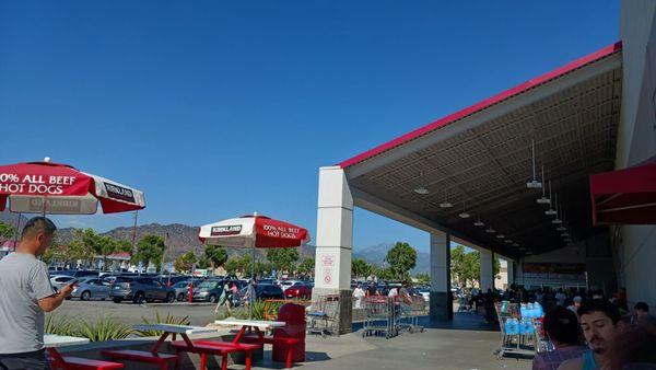 Outside, dining area