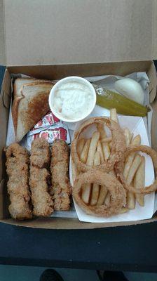 Hand breaded steak  finger basket made to order