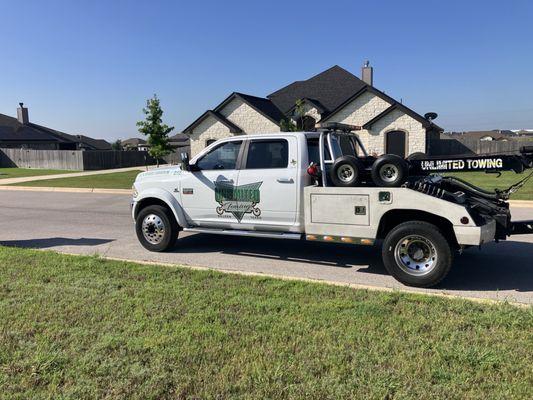 The truck from the company.