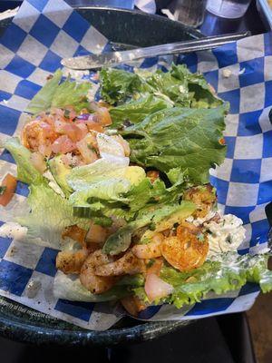 Shrimp Taco with lettuce wrap