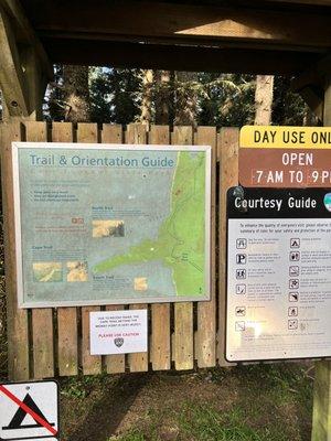 Trail map Cape Lookout State Park