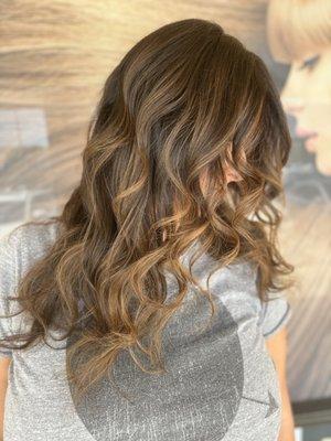 Brunette balayage hair color