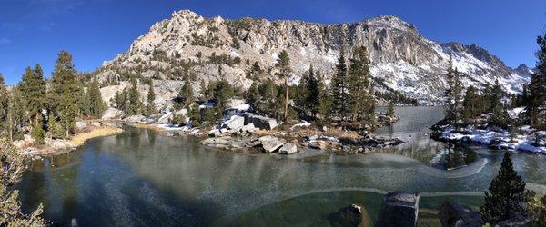 Blue Lake - Yup! Partially frozen surface! This was my 1st hike of 2 in a row to same destination. Gorgeous!  :0)