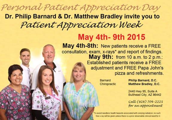 2015 Patient Appreciation Week May 4th - 9th