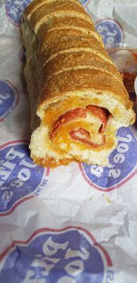 This is a pre made pepperoni roll.