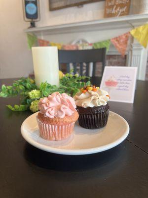 Strawberry Cream Cupcake & Reese's Cupcake