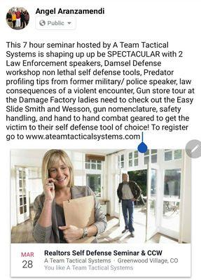 Realtors Concealed Carry Self Defense Seminar