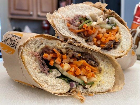 Grilled Beef Banh mi!