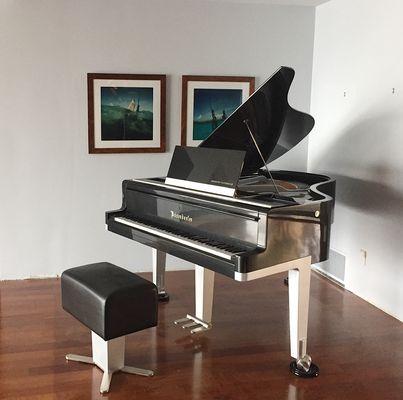 Custom Porsche Black Bosendorfer delivered to Coronado Island