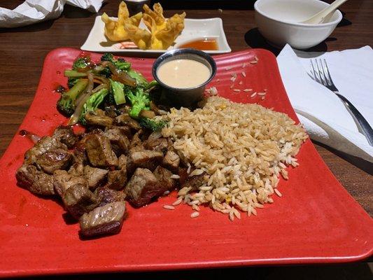 Hibachi steak lunch menu