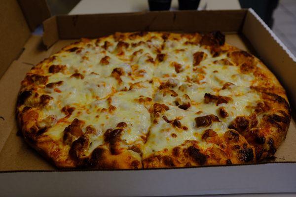 Chicken finger pizza is the bomb!