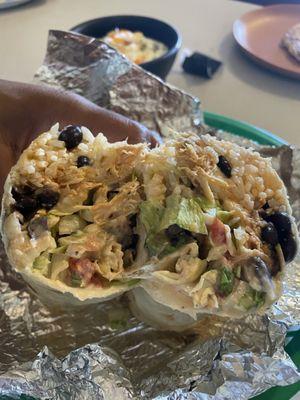 Chicken burrito: Rating: 8/10