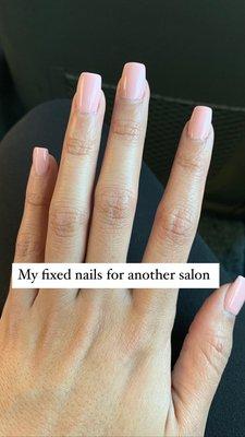 My fixed nails *from another salon